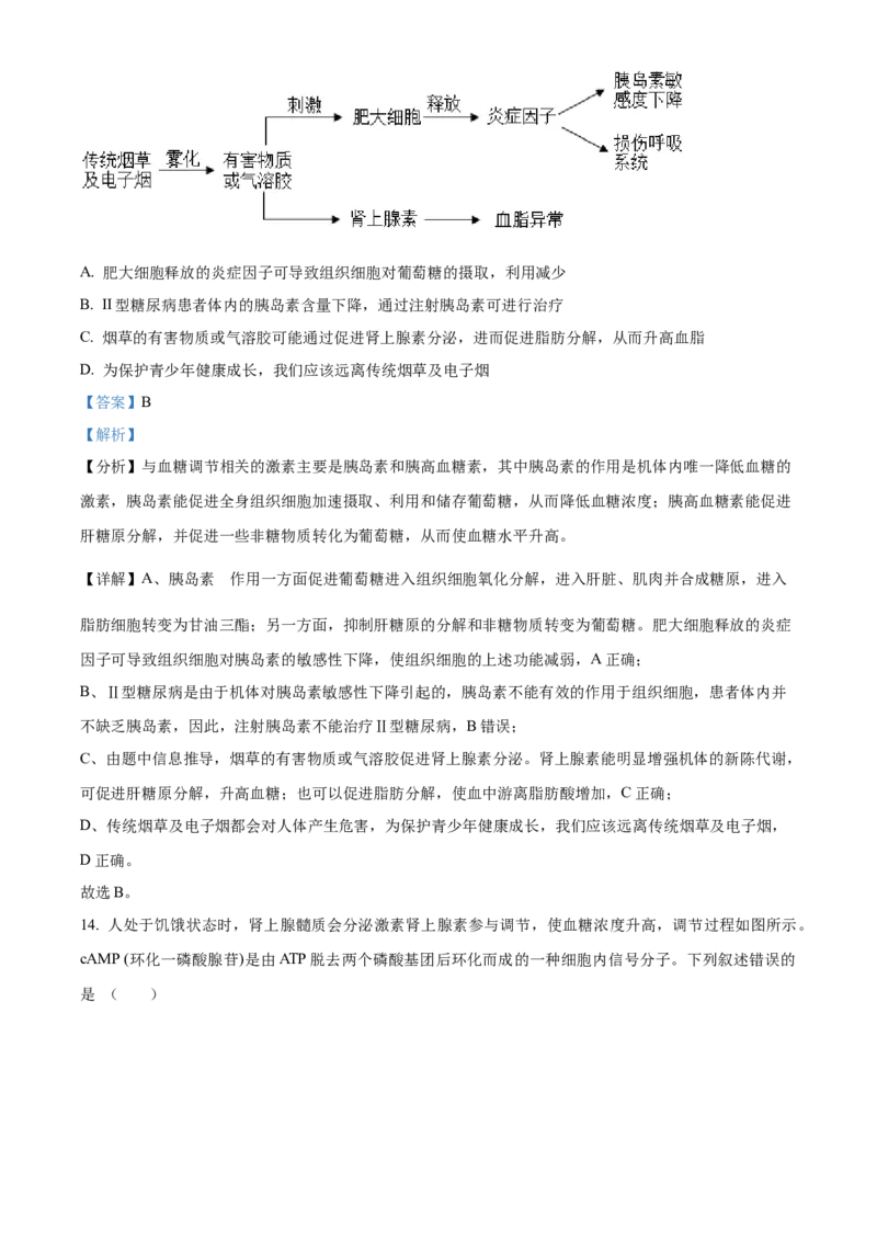 安徽省芜湖市镜湖区安徽师范大学附属中学2023-2024学年高二下学期6月测试生物试题（含答案）_A1502026各地模拟卷（超值！）_6月_2406282024安徽师范大学附属中学高二下学期6月测试