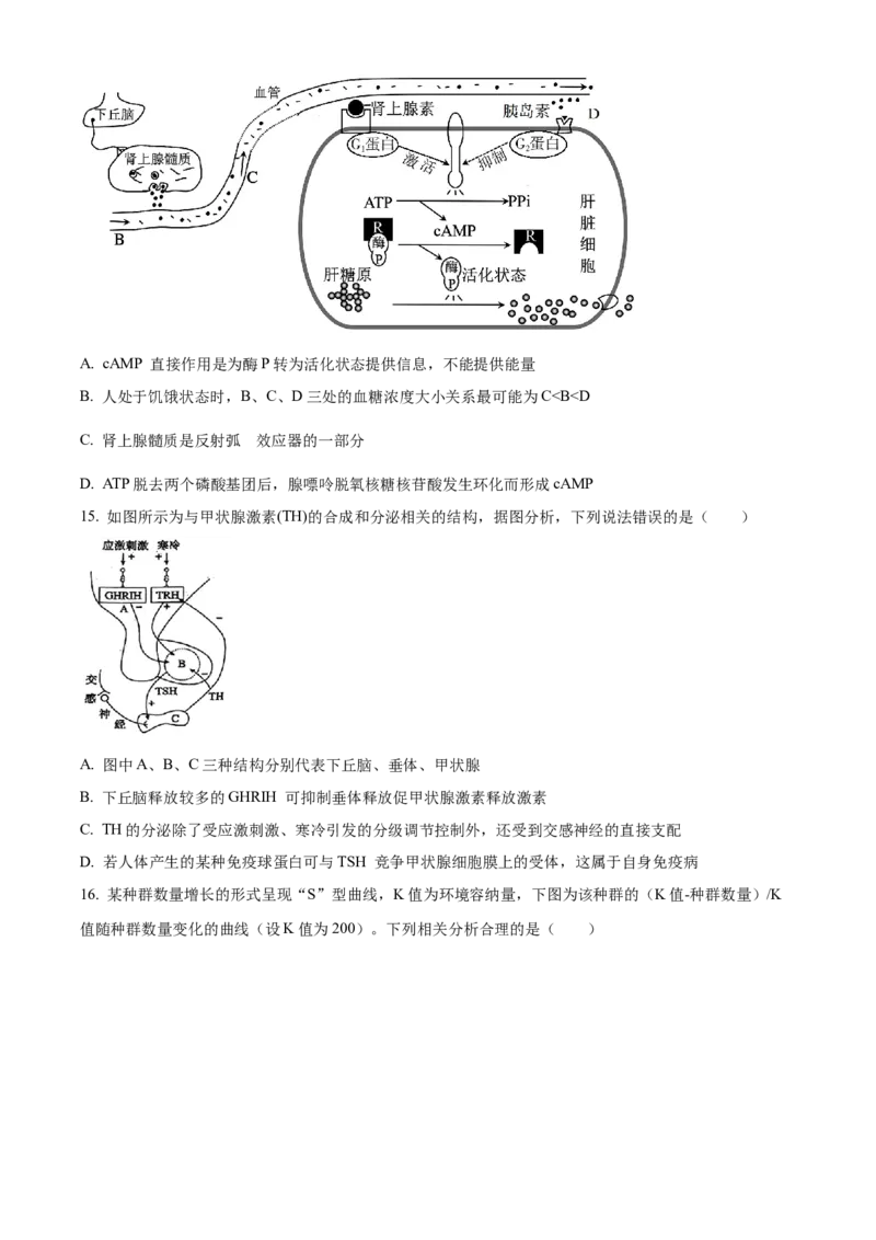 安徽省芜湖市镜湖区安徽师范大学附属中学2023-2024学年高二下学期6月测试生物试题（含答案）_A1502026各地模拟卷（超值！）_6月_2406282024安徽师范大学附属中学高二下学期6月测试