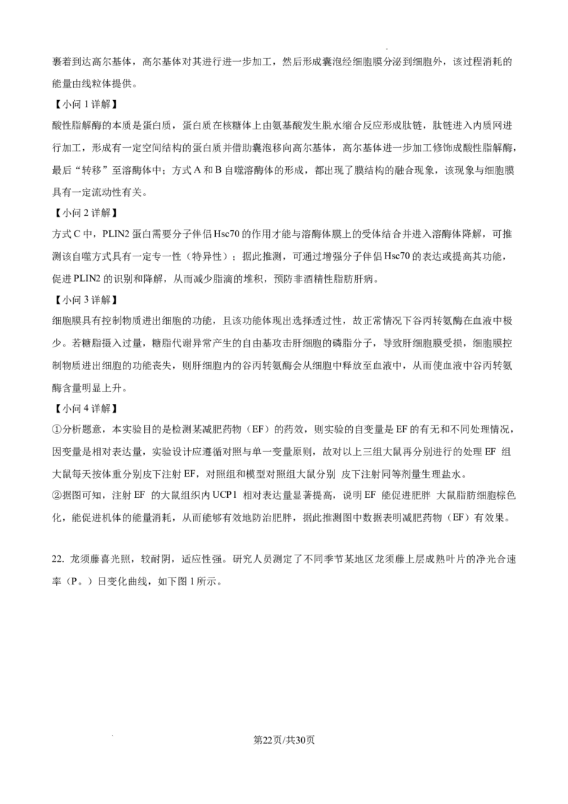 山东省泰安市2024-2025学年高三上学期11月期中考试生物答案_A1502026各地模拟卷（超值！）_11月_241124山东省泰安市2024-2025学年高三上学期11月期中考试
