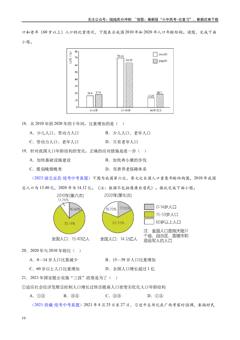 专题17中国的疆域、人口和民族（梯级进阶练）（原卷版）_02中考总复习（2026版更新中）_09-地理-中考总复习_2024年中考复习资料_一轮复习_❤2024年中考地理一轮复习讲练测（全国通用）