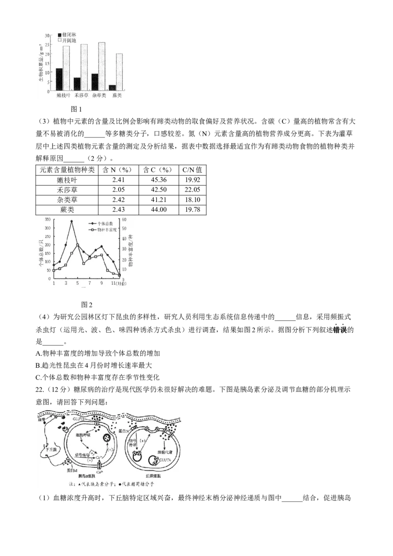 南通海门中学2025届高三上学期第一次调研考试生物试题_A1502026各地模拟卷（超值！）_10月_241019南通海门中学2025届高三上学期第一次调研考试