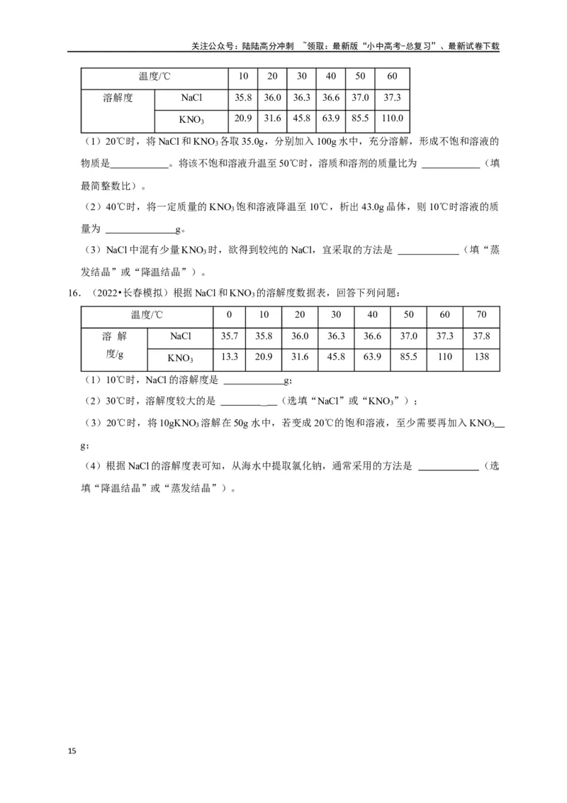 专题17物质的分离和提纯（原卷版）_02中考总复习（2026版更新中）_05-化学-中考总复习_2024年中考复习资料_一轮复习资料_完2024年中考化学复习考点一遍过（全国通用）