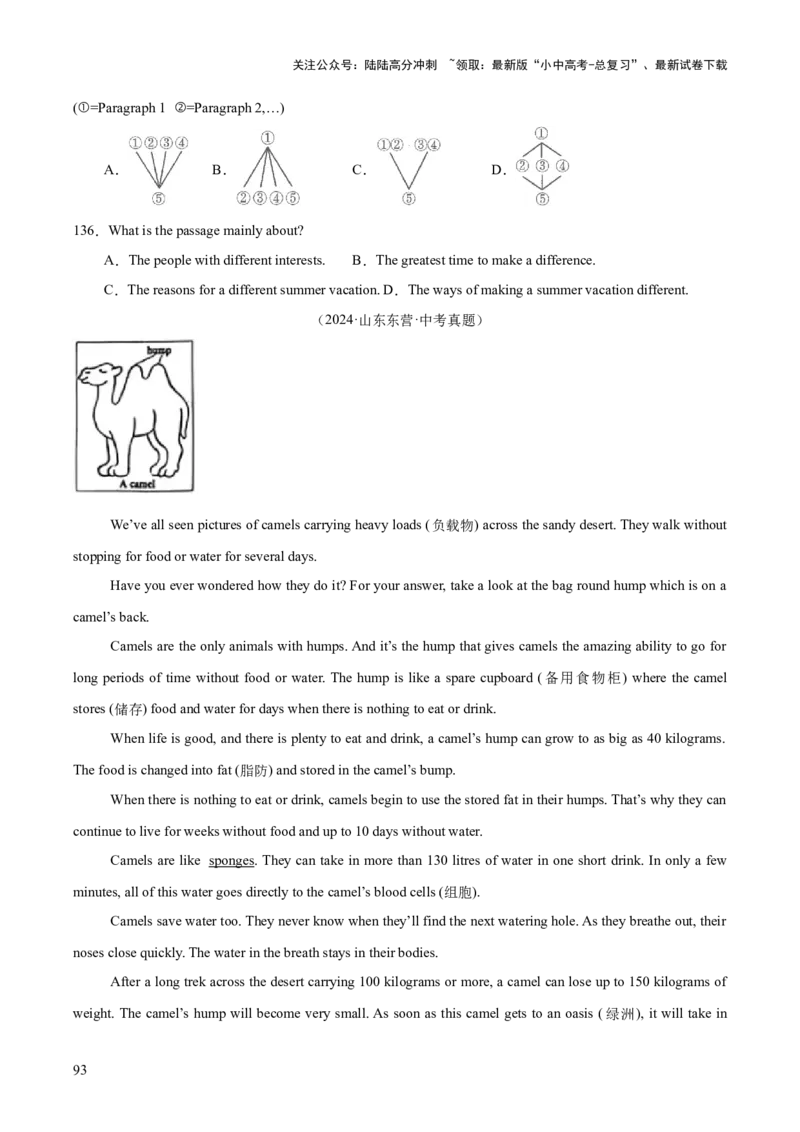 专题20阅读理解考点3说明文（全国通用）（原卷版）_02中考总复习（2026版更新中）_03-英语-中考总复习_2026年中考复习（更新中）
