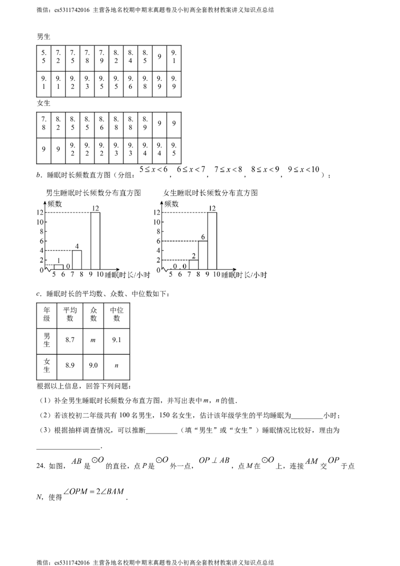 精品解析：2024年北京市第十一中学中考三模数学试题（原卷版）(1)_北京初中期末题_C605-京七八九_B京市数学七八九_北京9下数学(含中考模拟）_北京数学9下一二三模