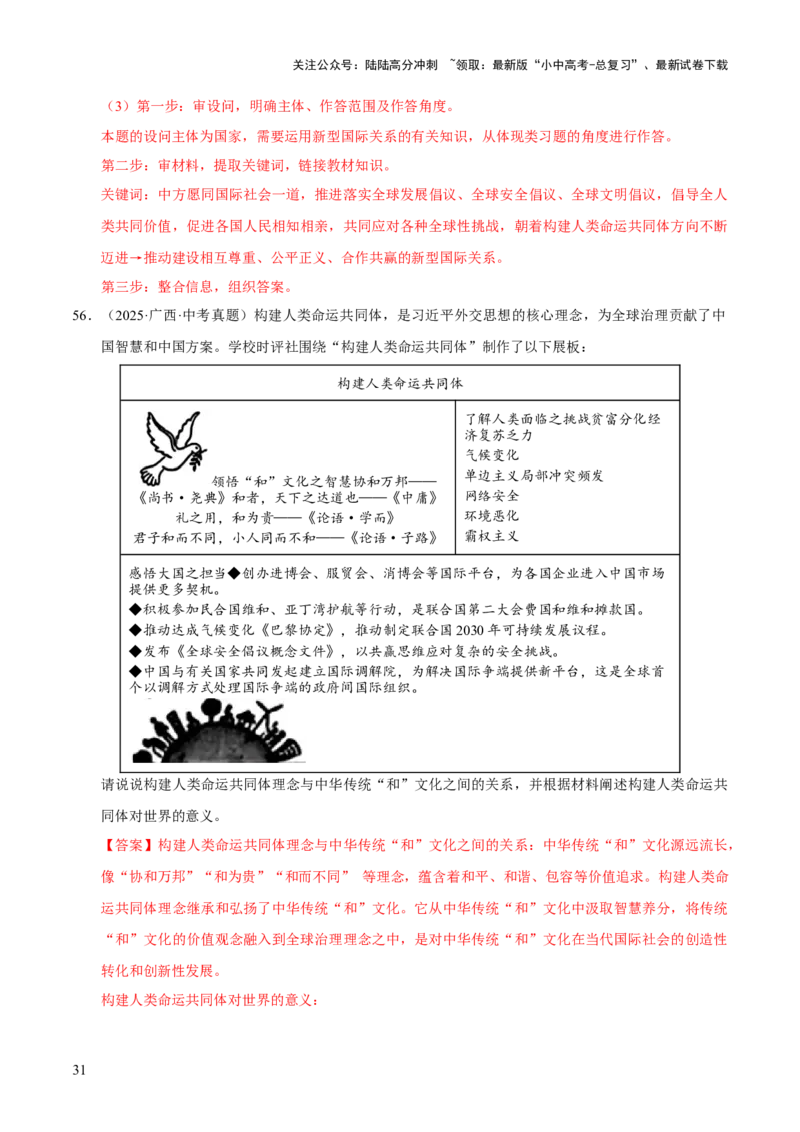 专题21我们共同的世界（解析版）_02中考总复习（2026版更新中）_07-道法-中考总复习_2026年中考复习（更新中）_好题汇编三年（2023-2025）中考道德与法治真题分类汇编（全国通用）
