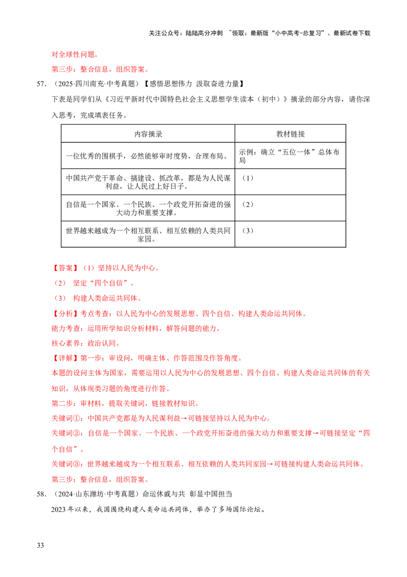 专题21我们共同的世界（解析版）_02中考总复习（2026版更新中）_07-道法-中考总复习_2026年中考复习（更新中）_好题汇编三年（2023-2025）中考道德与法治真题分类汇编（全国通用）