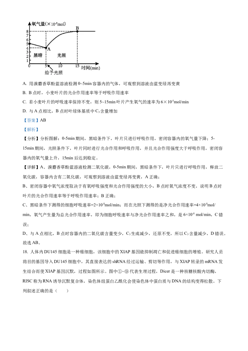山东省泰安第一中学2025届高三上学期11月月考生物试题word版含解析_A1502026各地模拟卷（超值！）_12月_241201山东省泰安第一中学2025届高三上学期11月月考