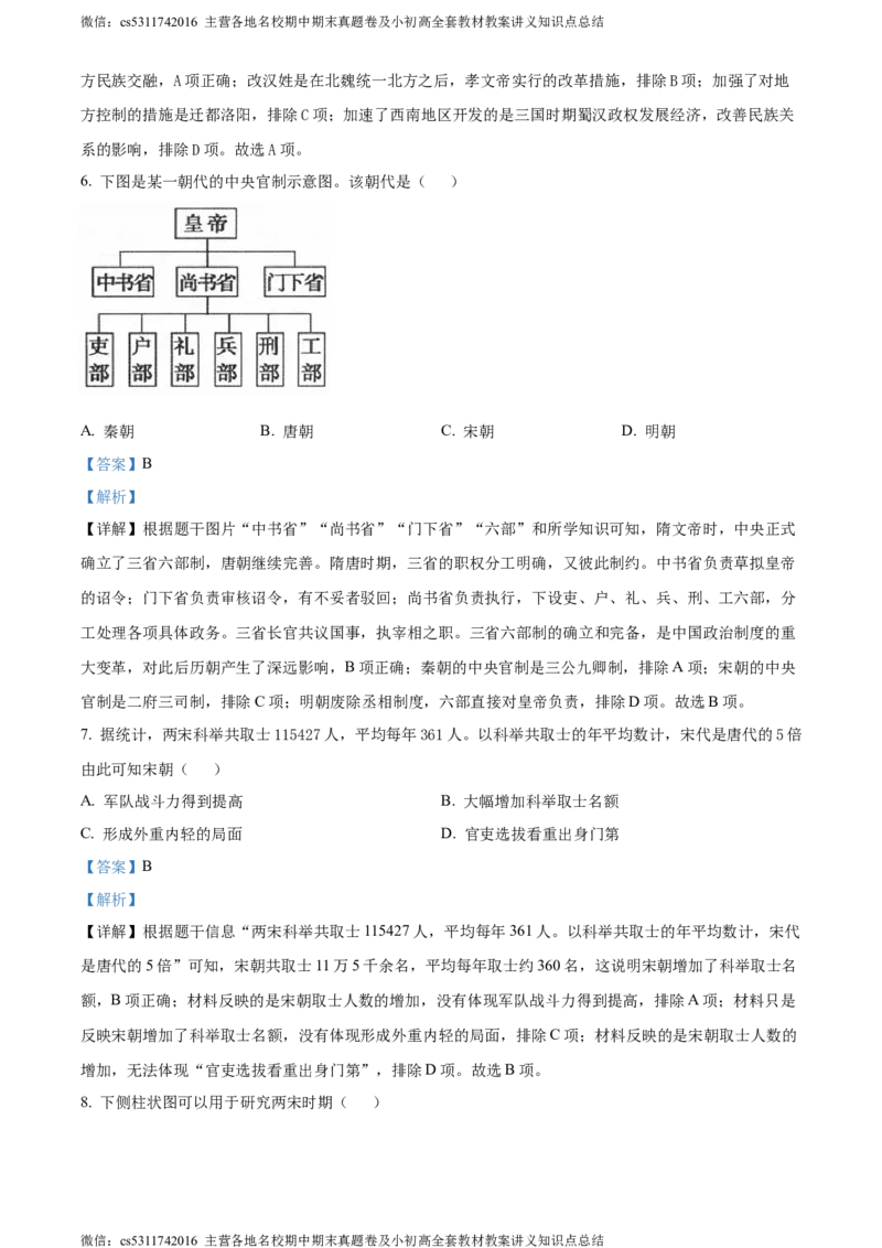 精品解析：北京市昌平区2023-2024学年九年级上学期期末历史试题（解析版）(1)_北京初中期末题_C605-京七八九_B京历史七八九_北京9上历史_北京历史9上期末