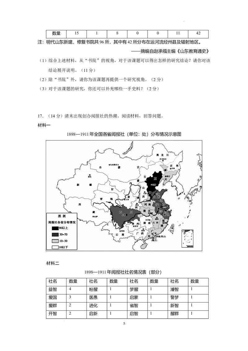 山东省济南第一中学2024-2025学年高三上学期期中学情检测试题历史_A1502026各地模拟卷（超值！）_12月_241204山东省济南第一中学2024-2025学年高三上学期期中学情检测（全科）