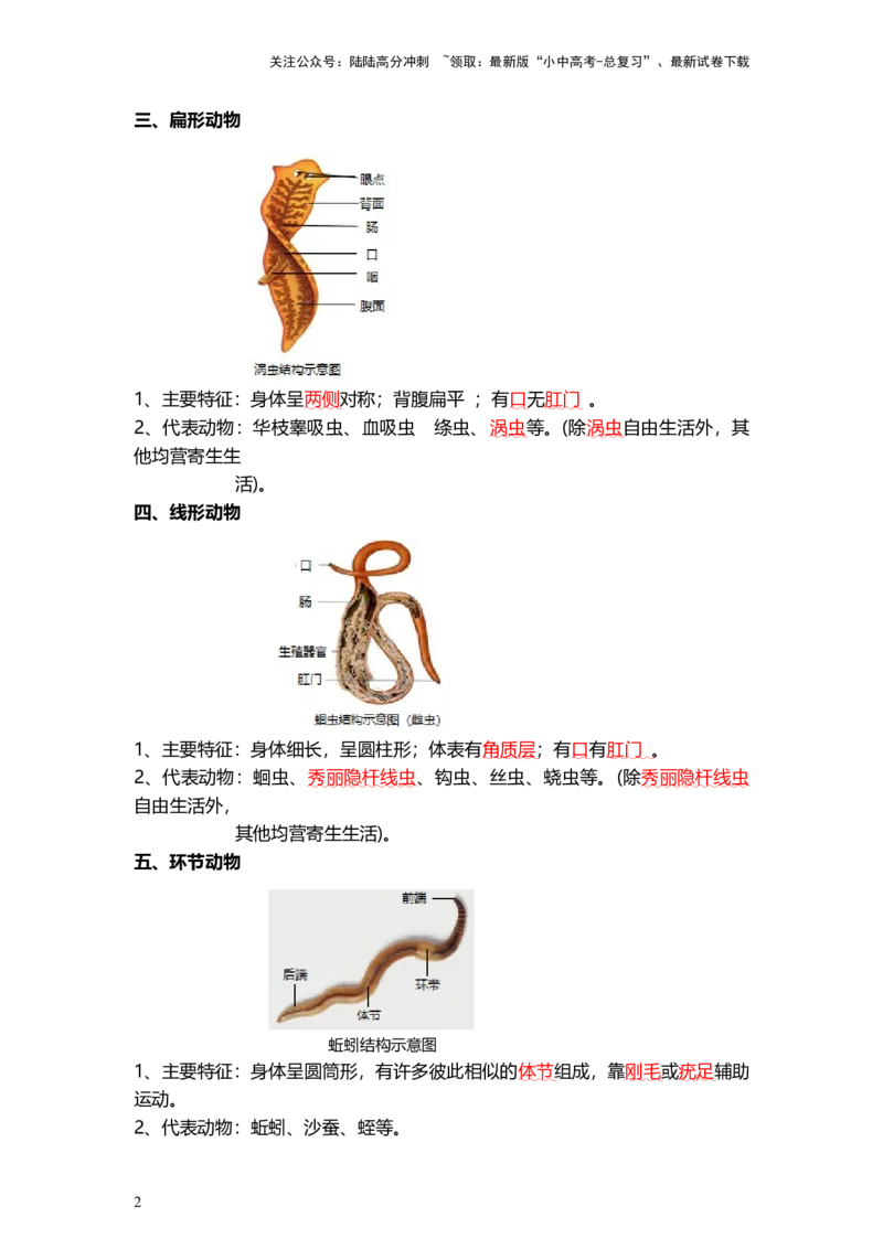 专题16动物的主要类群（背记帮）-备战2024年中考生物一轮复习考点帮_02中考总复习（2026版更新中）_08-生物-中考总复习_2024年中考复习资料_一轮复习_必背考点