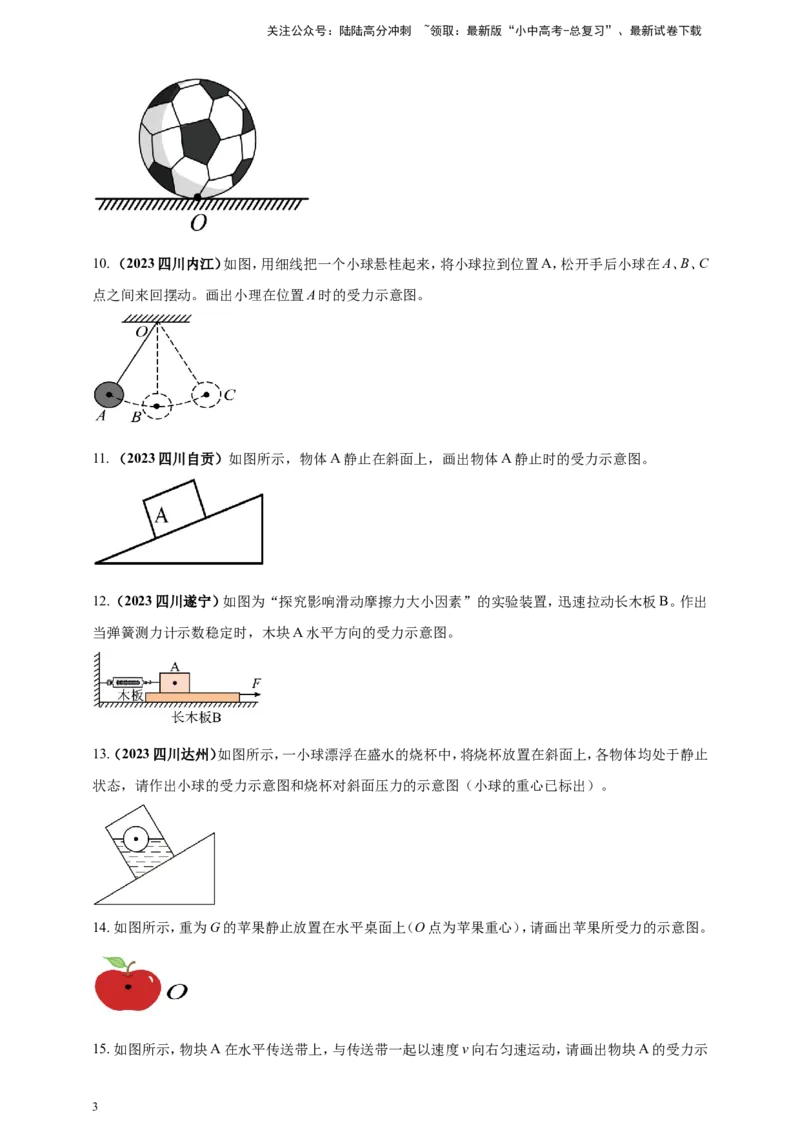 专题22力学作图类问题（原卷版）_02中考总复习（2026版更新中）_04-物理-中考总复习_2024年中考复习资料_二轮复习