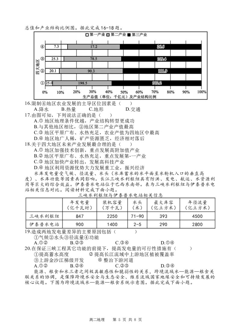 地理试题_A1502026各地模拟卷（超值！）_6月_240629四川省遂宁市射洪中学2023-2024学年高二下学期期末模拟_四川省遂宁市射洪中学2023-2024学年高二下学期期末模拟地理试题Word版含答案