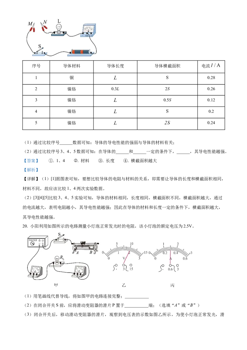 精品解析：北京市广渠门中学2022一2023学年九年级上学期物理学科期中试题（解析版）(1)_北京初中期末题_C605-京七八九_B京物理八九_物理_北京九上物理