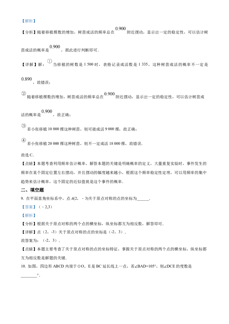 精品解析：北京市东城区广渠门中学2021-2022学年九年级上学期期中考试数学试卷（解析版）(1)_北京初中期末题_C605-京七八九_B京市数学七八九_北京9上数学_2021-2022