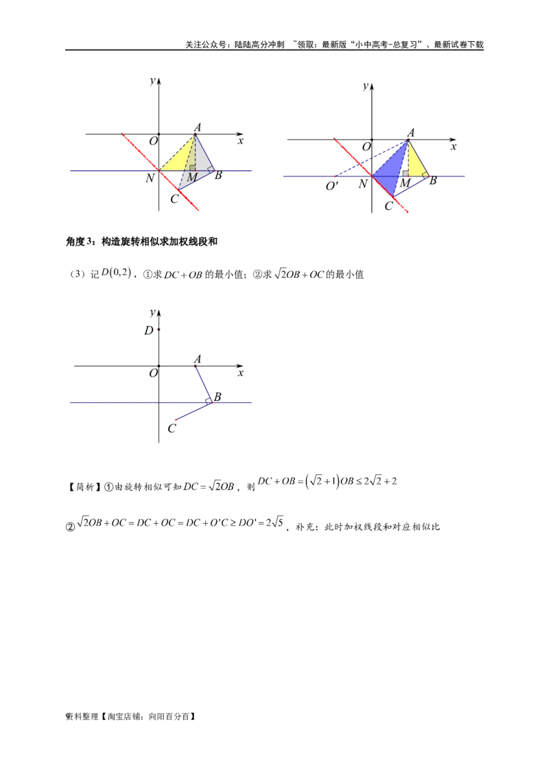 专题2-4瓜豆轨最值模型：为什么我们喜欢手拉手（直线与曲线）（解析版）_02中考总复习（2026版更新中）_02-数学-中考总复习_2024年中考复习资料_专项复习资料_教师版（含答案解析）