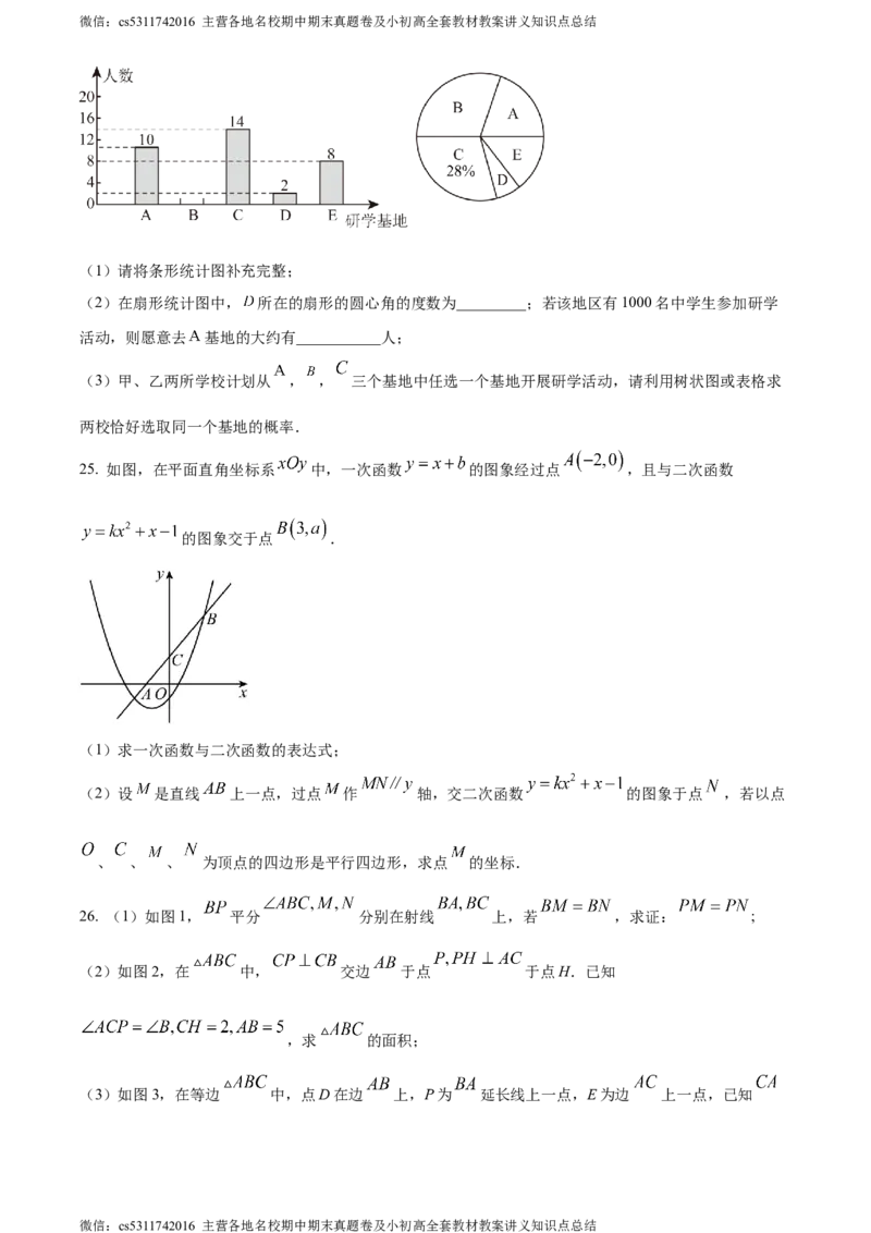 精品解析：2024年北京市第十一中学中考二模数学试题（原卷版）(1)_北京初中期末题_C605-京七八九_B京市数学七八九_北京9下数学(含中考模拟）_北京数学9下一二三模