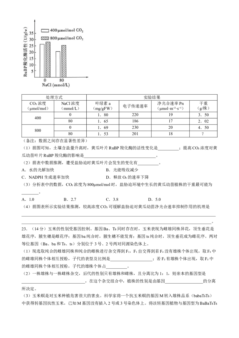 山东省实验中学2024&mdash;2025学年高三上学期第一次诊断生物试题(含答案）_A1502026各地模拟卷（超值！）_10月_241015山东省实验中学2024&mdash;2025学年高三上学期第一次诊断