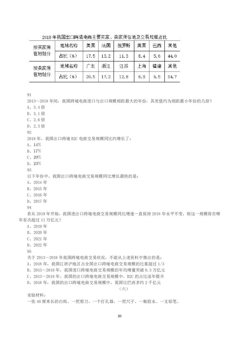 2019年下半年全国事业单位联考C类《职业能力倾向测验》真题_26事业职测+综合_闲鱼2026事业单位职测+综合_1.职测资料包_03历年真题合集(15-25年)_C类职业能力测验15-25_题目
