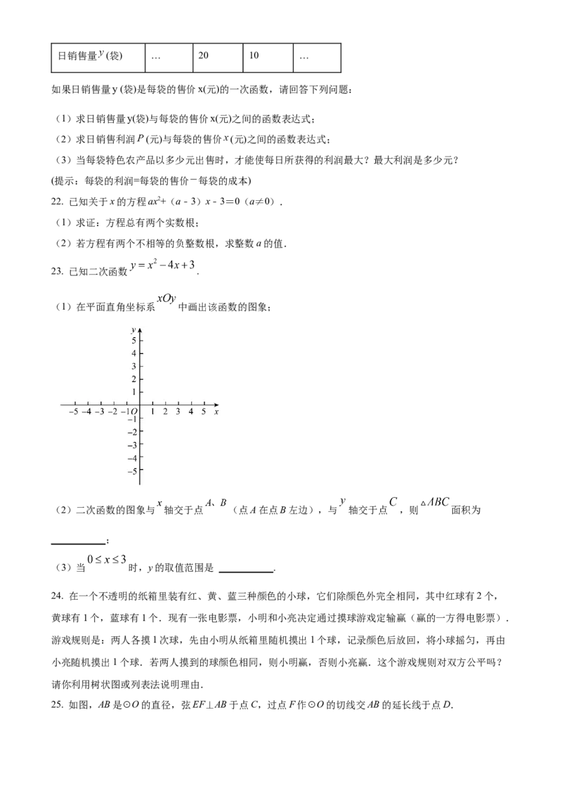 精品解析：北京市东城区第一七一中学2021-2022学年九年级上学期期末数学模拟练习试卷（原卷版）(1)_北京初中期末题_C605-京七八九_B京市数学七八九_北京9上数学_2022-2023