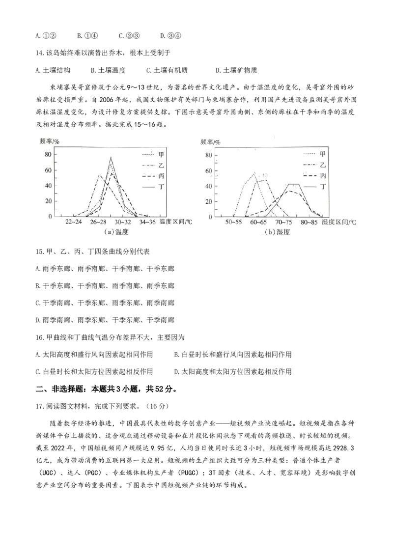 广东省上进联考2024-2025学年高三上学期10月月考地理+答案_A1502026各地模拟卷（超值！）_10月_241007广东省上进教育（稳派联考）2024-2025学年高三上学期10月月考