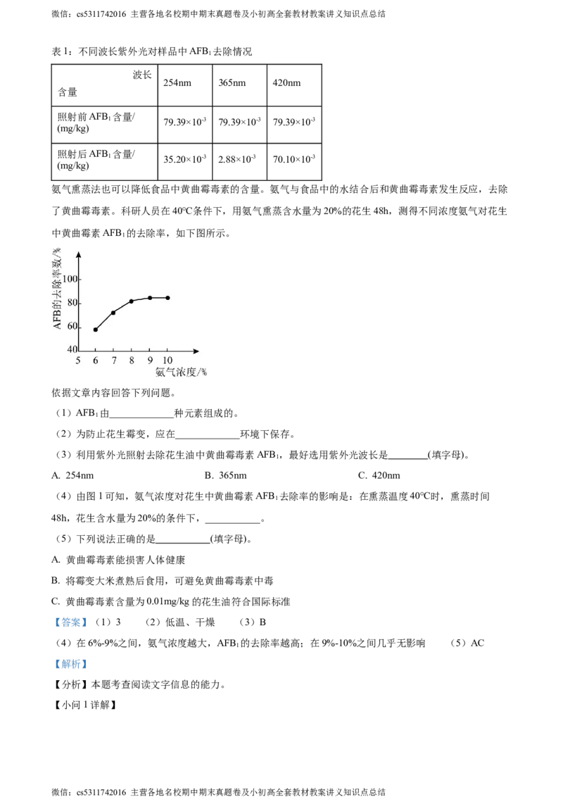 精品解析：北京市一零一教育集团2022-2023学年九年级下学期3月化学练习（解析版）(1)_北京初中期末题_C605-京七八九_B京化学七八九_北京9下化学（含中考模拟）_北京化学9下月考