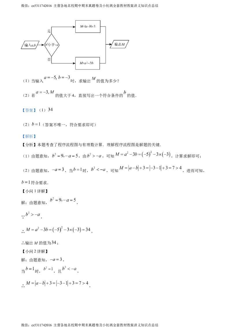 精品解析：北京市东城区2023-2024学年七年级上学期期末数学试题（解析版）(1)_北京初中期末题_C605-京七八九_B京市数学七八九_北京7上数学_2023-2024_北京数学7上期末