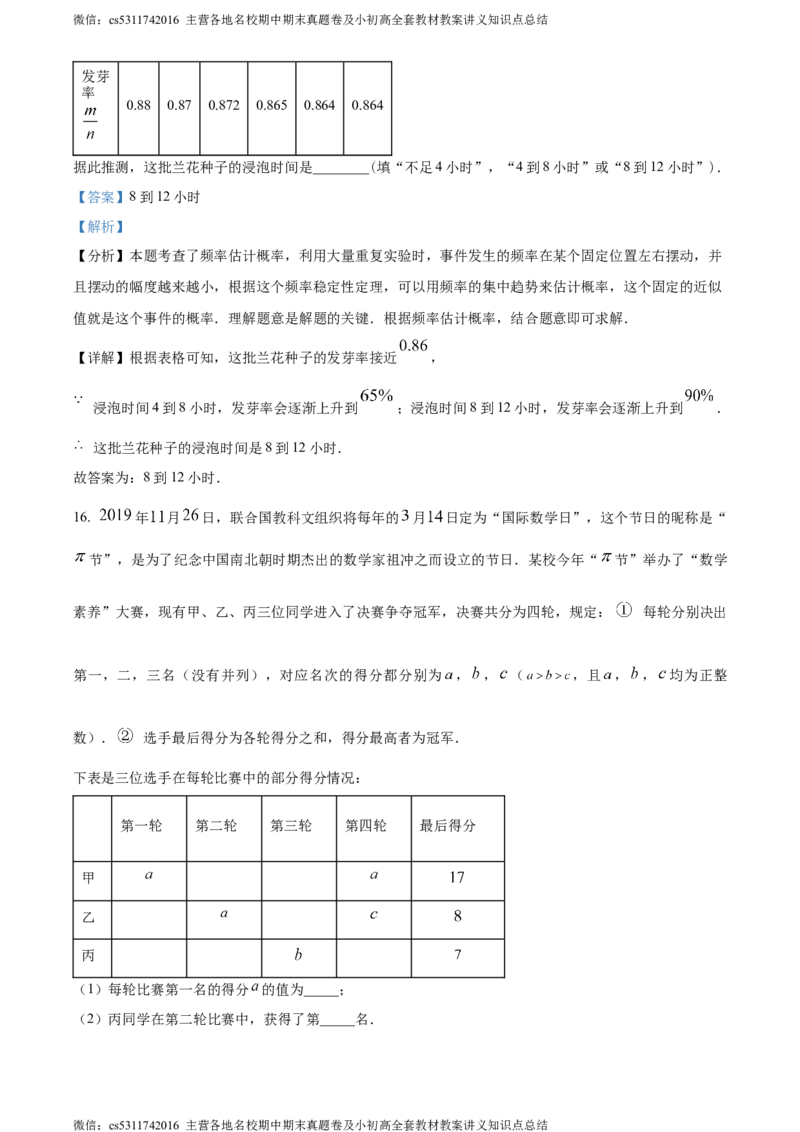 精品解析：2024年北京市燕山地区中考二模数学试题（解析版）(1)_北京初中期末题_C605-京七八九_B京市数学七八九_北京9下数学(含中考模拟）_北京数学9下一二三模