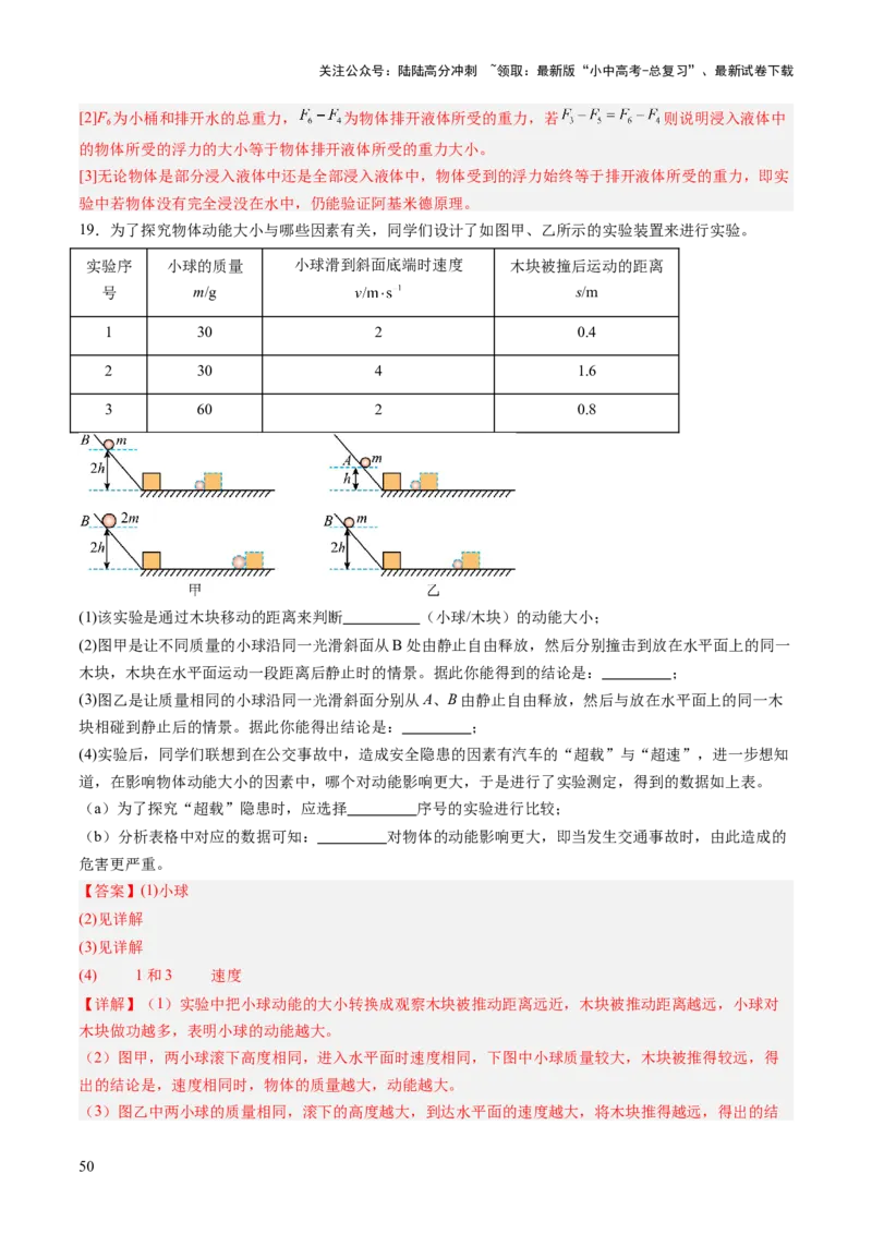专题17力学实验复习（讲练）（解析版）_02中考总复习（2026版更新中）_04-物理-中考总复习_2025年中考复习资料_2025中考二轮课件ppt+讲义+练习物理_讲义+练习