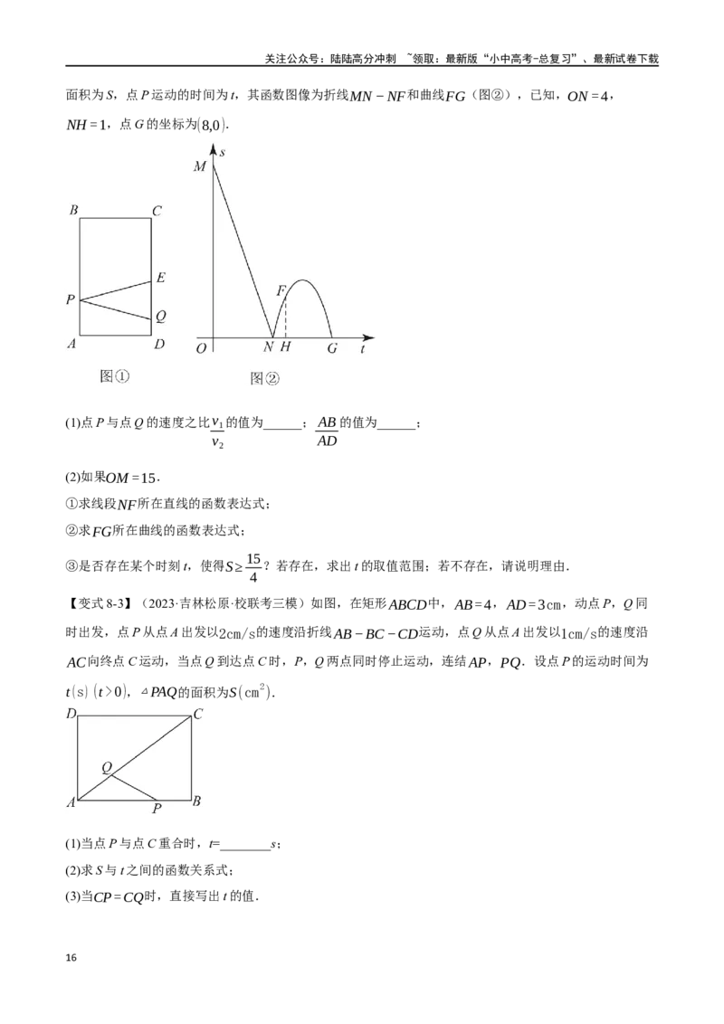 专题16二次函数的应用十大题型（举一反三）（原卷版）_02中考总复习（2026版更新中）_02-数学-中考总复习_2024年中考复习资料_一轮复习资料