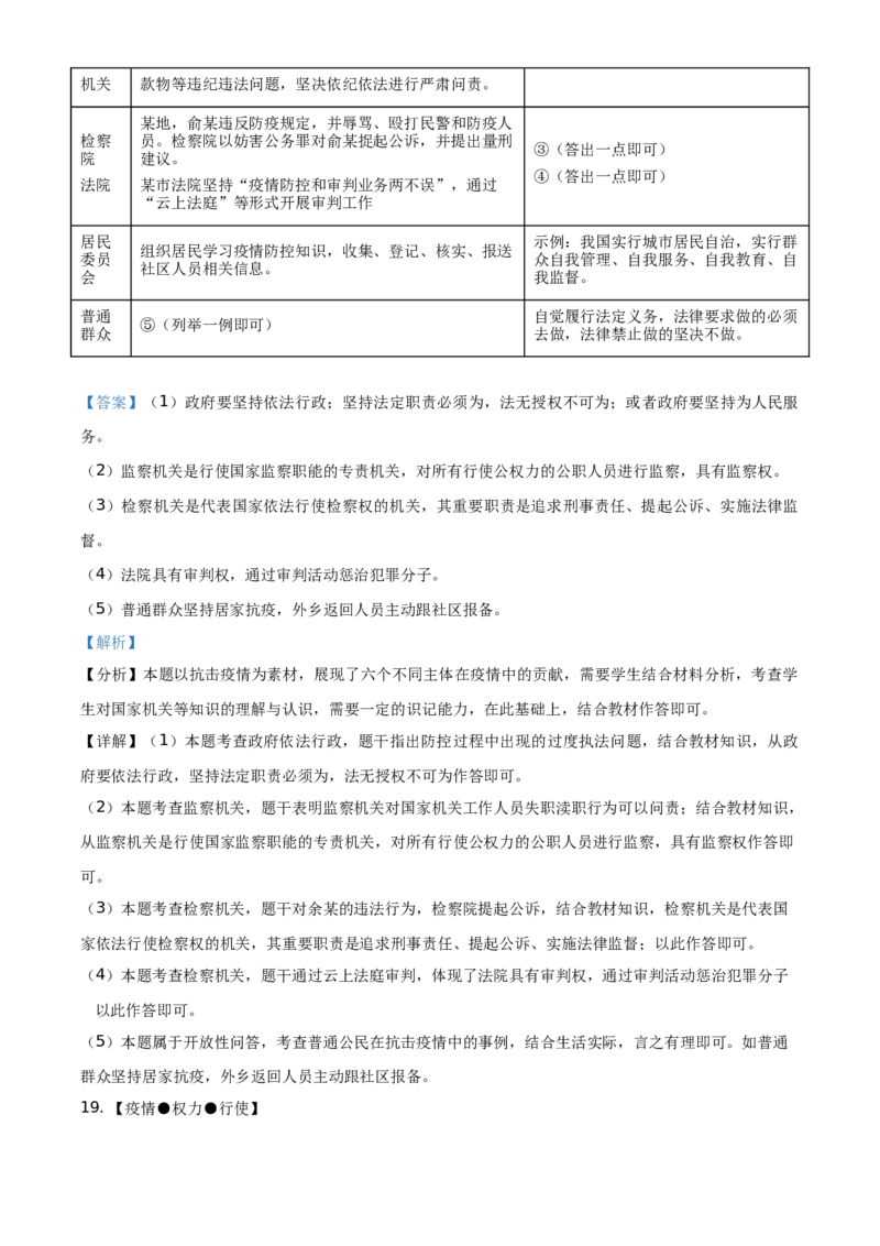 精品解析：北京市东城区2019-2020学年八年级下学期期末道德与法治试题（解析版）(1)_北京初中期末题_C605-京七八九_B京市道德与法治七八九_道法_北京8下道法_北京道法8下期末