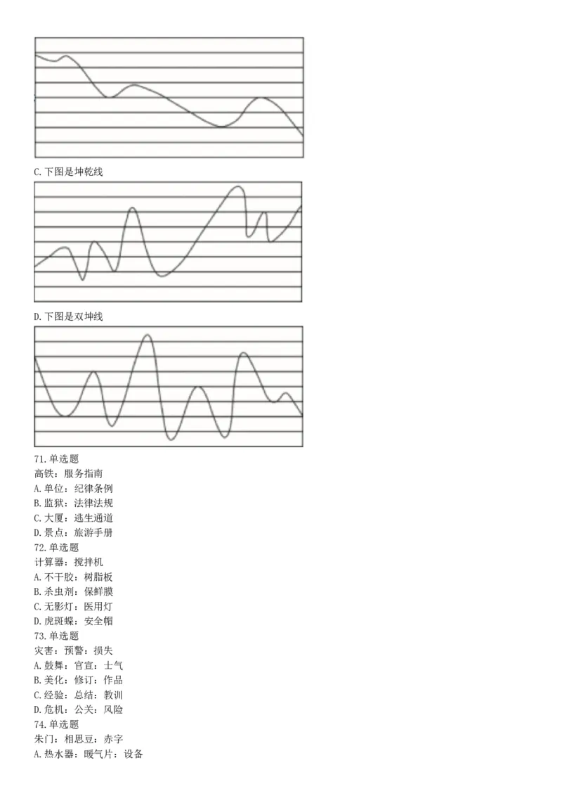 2020年7月25日全国事业单位联考B类《职业能力倾向测验》题（安徽湖北内蒙古青海甘肃广西宁夏云南四川网友回忆版）_26事业职测+综合_闲鱼2026事业单位职测+综合_A类-综合管理_联考B类