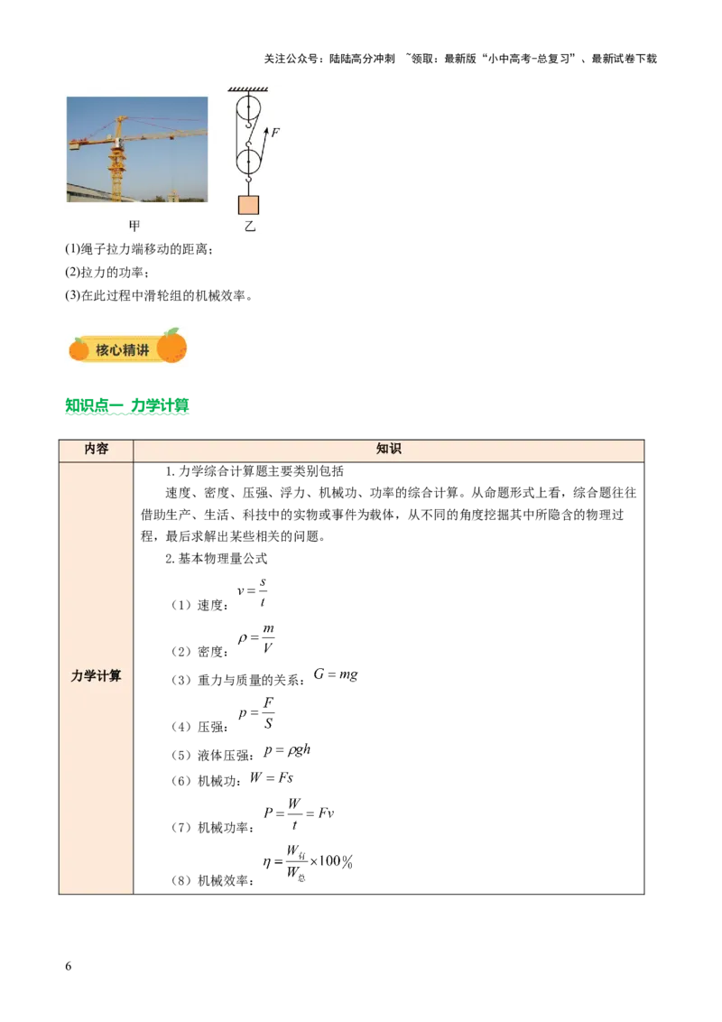 专题19计算题（力、电、热专项）（讲练）（原卷版）_02中考总复习（2026版更新中）_04-物理-中考总复习_2025年中考复习资料_2025中考二轮课件ppt+讲义+练习物理_讲义+练习