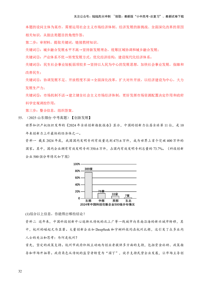 专题17富强与创新（解析版）_02中考总复习（2026版更新中）_07-道法-中考总复习_2026年中考复习（更新中）_好题汇编三年（2023-2025）中考道德与法治真题分类汇编（全国通用）