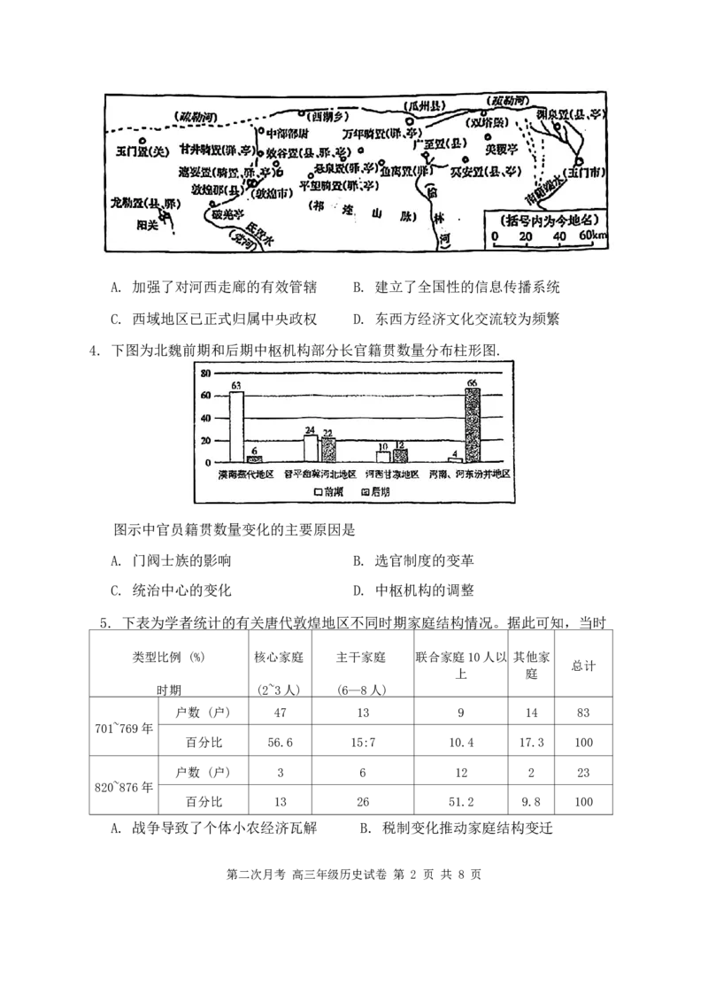 天津市耀华中学2024-2025学年高三上学期第二次月考试题历史Word版含答案_A1502026各地模拟卷（超值！）_12月_241210天津市耀华中学2024-2025学年高三上学期第二次月考