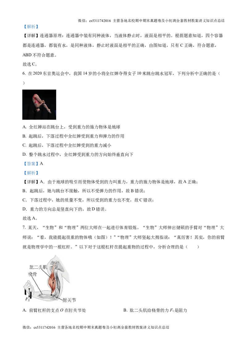 精品解析：北京市中国人民大学附属中学2024-2025学年九年级上学期开学收心物理试题（解析版）(1)_北京初中期末题_C605-京七八九_北京9上物理_2024-2025（持续更新）_开学