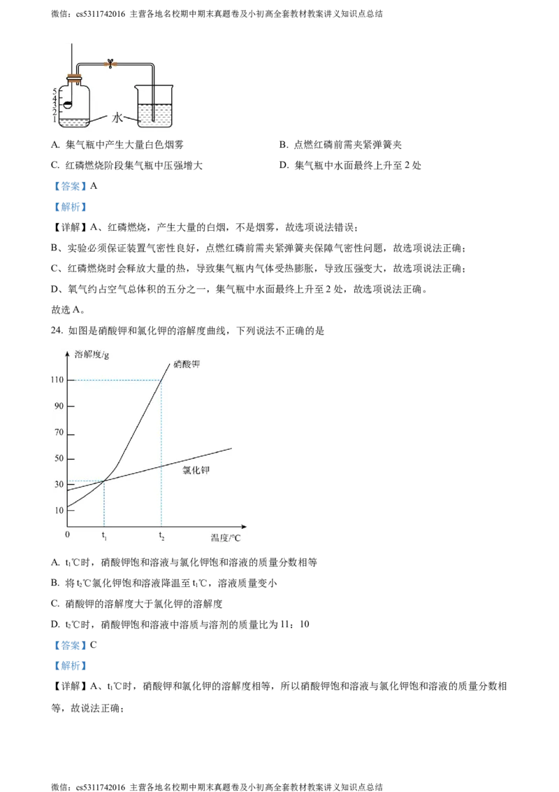精品解析：2024年北京市平谷区中考一模化学试卷（解析版）(1)_北京初中期末题_C605-京七八九_B京化学七八九_北京9下化学（含中考模拟）_北京化学9下一二模