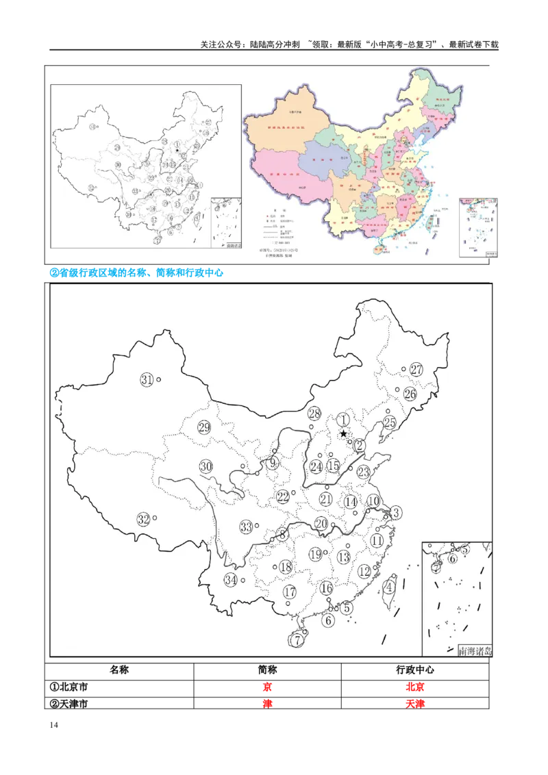 专题17中国的疆域、人口和民族（讲义）（解析版）_02中考总复习（2026版更新中）_09-地理-中考总复习_2024年中考复习资料_一轮复习_❤2024年中考地理一轮复习讲练测（全国通用）