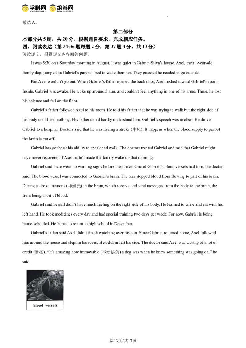 精品解析：2024年北京市通州市中考一模英语试题（解析版）(1)_北京初中期末题_C605-京七八九_B京英语七八九_北京英语九下_精品解析：2024届北京市通州市中考一模英语试题