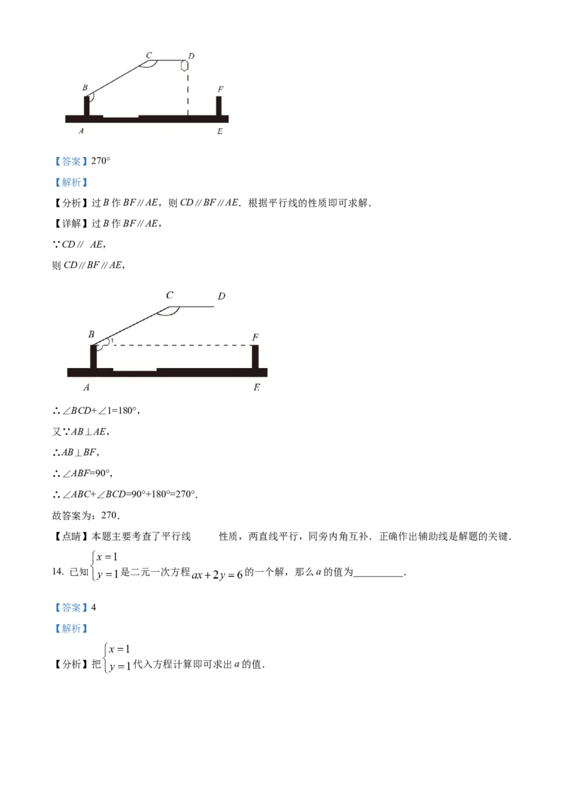 精品解析：北京市东城区第一七一中学2021-2022学年七年级下学期期中数学试题（解析版）(1)_北京初中期末题_C605-京七八九_B京市数学七八九_北京7下数学_2021-2022