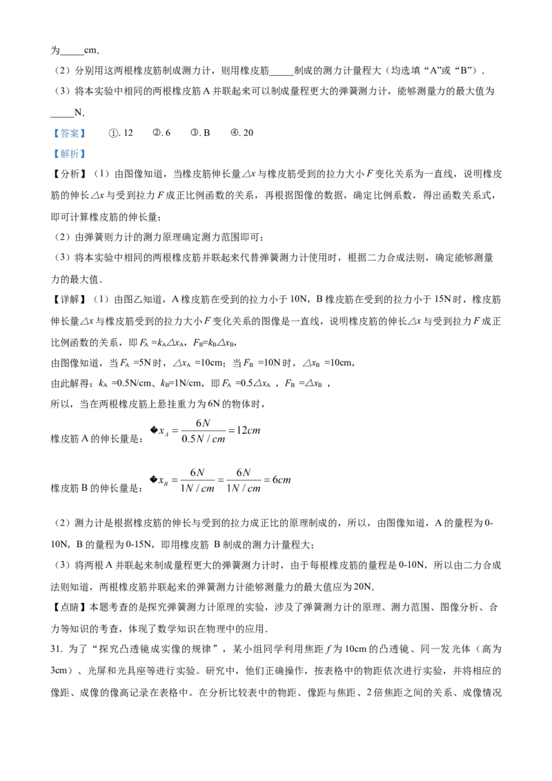 精品解析：2023年中国人民大学附属中学中考零模物理试题（解析版）(1)_北京初中期末题_C605-京七八九_B京物理八九_物理_北京九下物理