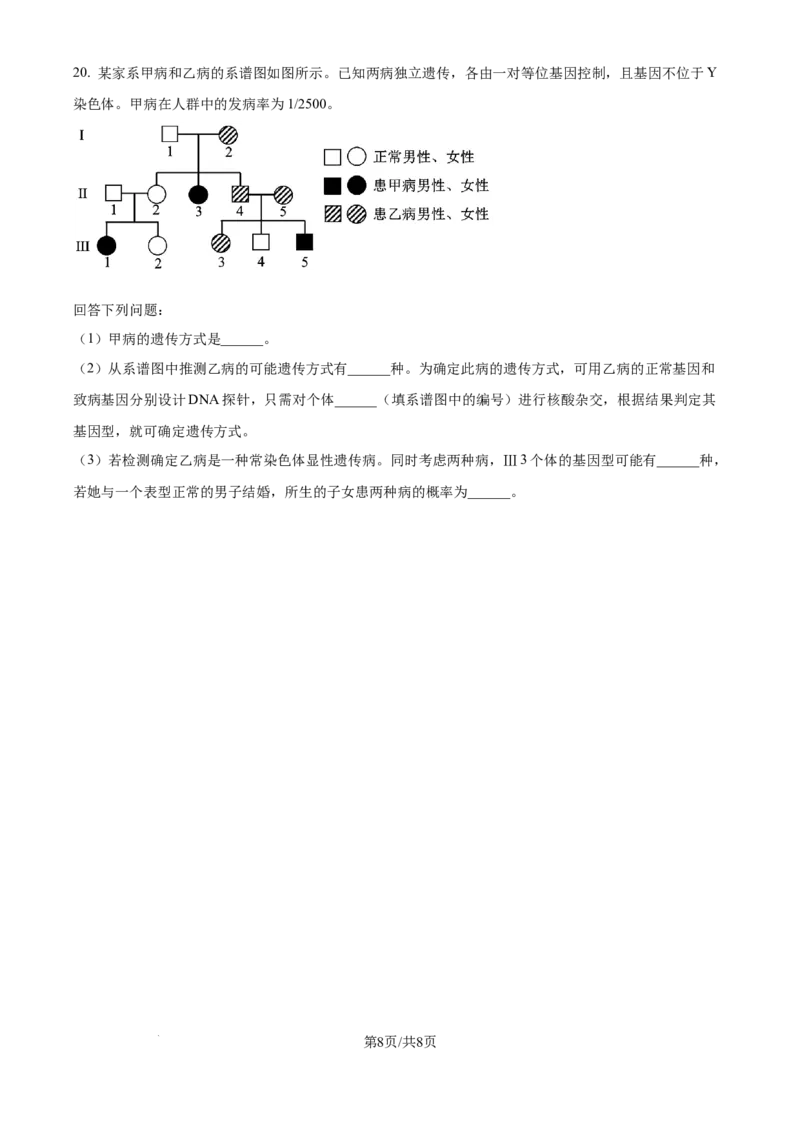 安徽省六安市第二中学2024-2025学年高三上学期10月月考生物_A1502026各地模拟卷（超值！）_10月_241024安徽省六安市第二中学2024-2025学年高三上学期10月月考