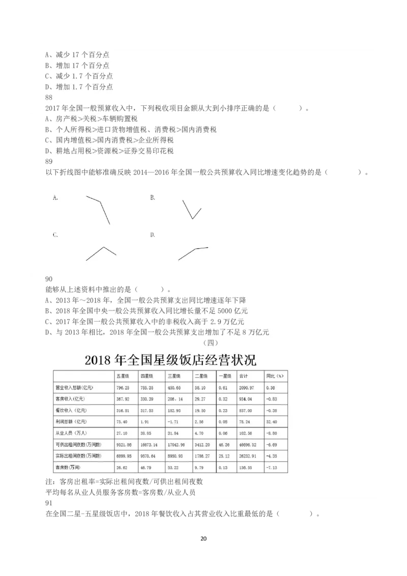 2020年10月24日全国事业单位联考A类《职业能力倾向测验》真题_26事业职测+综合_闲鱼2026事业单位职测+综合_1.职测资料包_03历年真题合集(15-25年)_A类职业能力测验15-25_题目