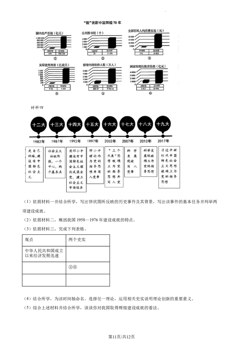 精品解析：北京市大兴区2022-2023学年八年级下学期期中历史试题（原卷版）(1)_北京初中期末题_C605-京七八九_B京历史七八九_北京八下历史_2022-2023