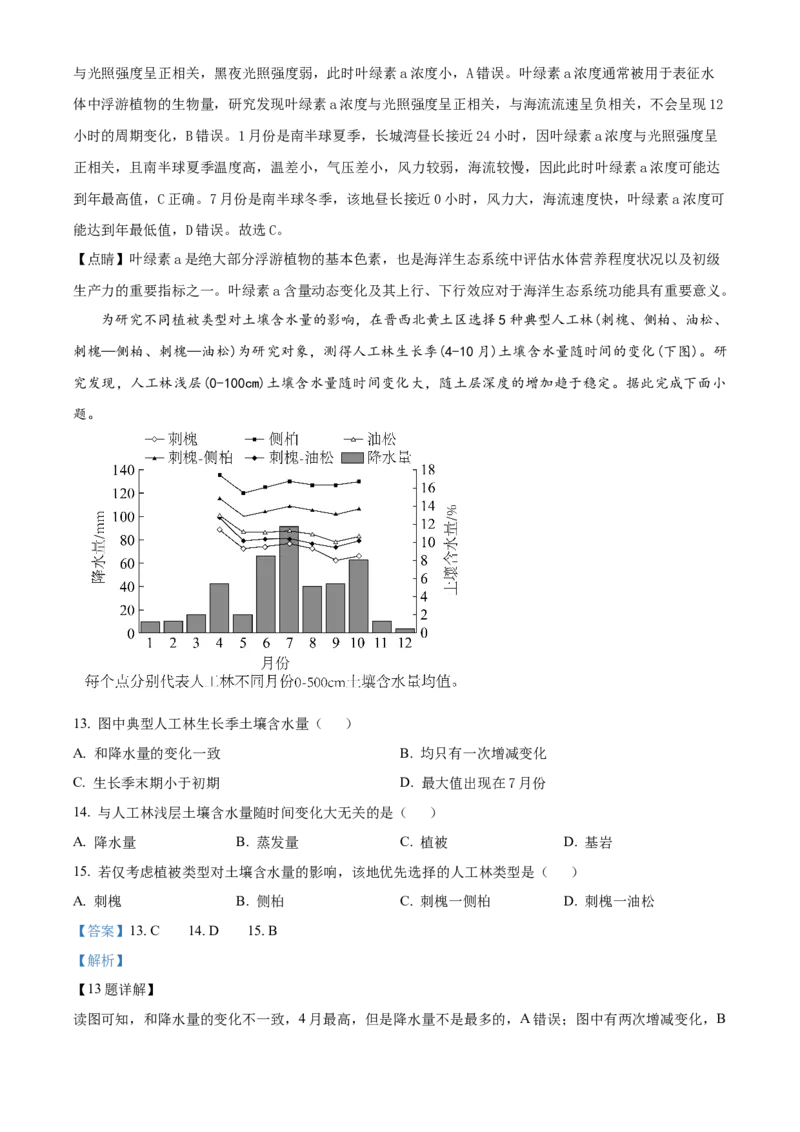 山东省泰安第一中学2025届高三上学期11月月考地理试题word版含解析_A1502026各地模拟卷（超值！）_12月_241201山东省泰安第一中学2025届高三上学期11月月考