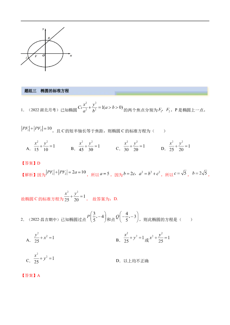 10.3椭圆（精练）（基础版）（解析版）_2.2025数学总复习_2023年新高考资料_一轮复习_2023年高考数学一轮复习（基础版）（新高考地区专用）