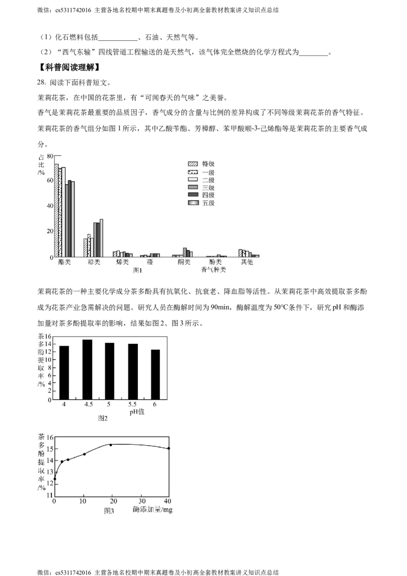 精品解析：2024年北京市昌平区中考二模化学试题（原卷版）(1)_北京初中期末题_C605-京七八九_B京化学七八九_北京9下化学（含中考模拟）_北京化学9下一二模