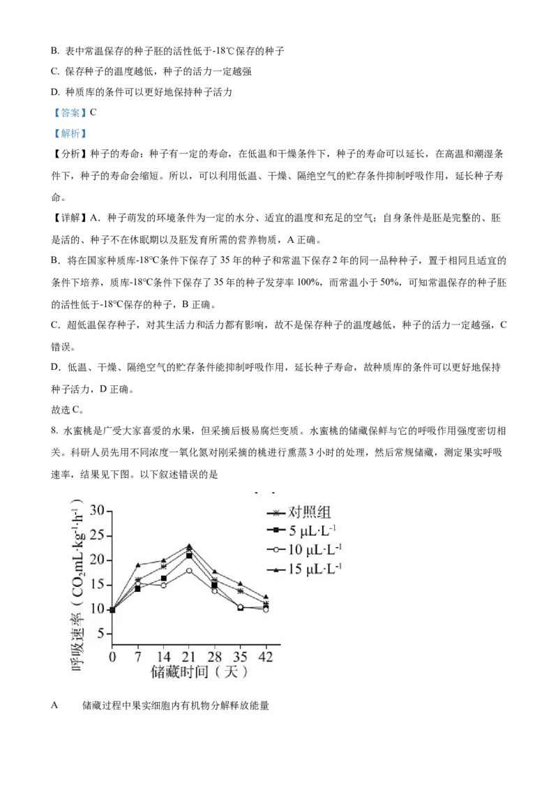 精品解析：2022年北京市东城区八年级下学期统一测试生物试题（解析版）(1)_北京初中期末题_C605-京七八九_B京生物七八九_北京八下生物