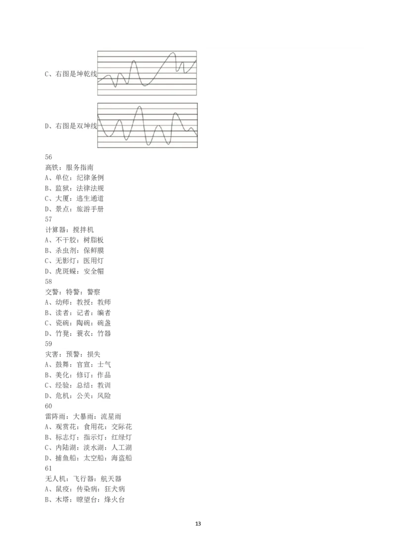 2020年7月25日全国事业单位联考C类《职业能力倾向测验》真题_26事业职测+综合_闲鱼2026事业单位职测+综合_1.职测资料包_03历年真题合集(15-25年)_C类职业能力测验15-25_题目