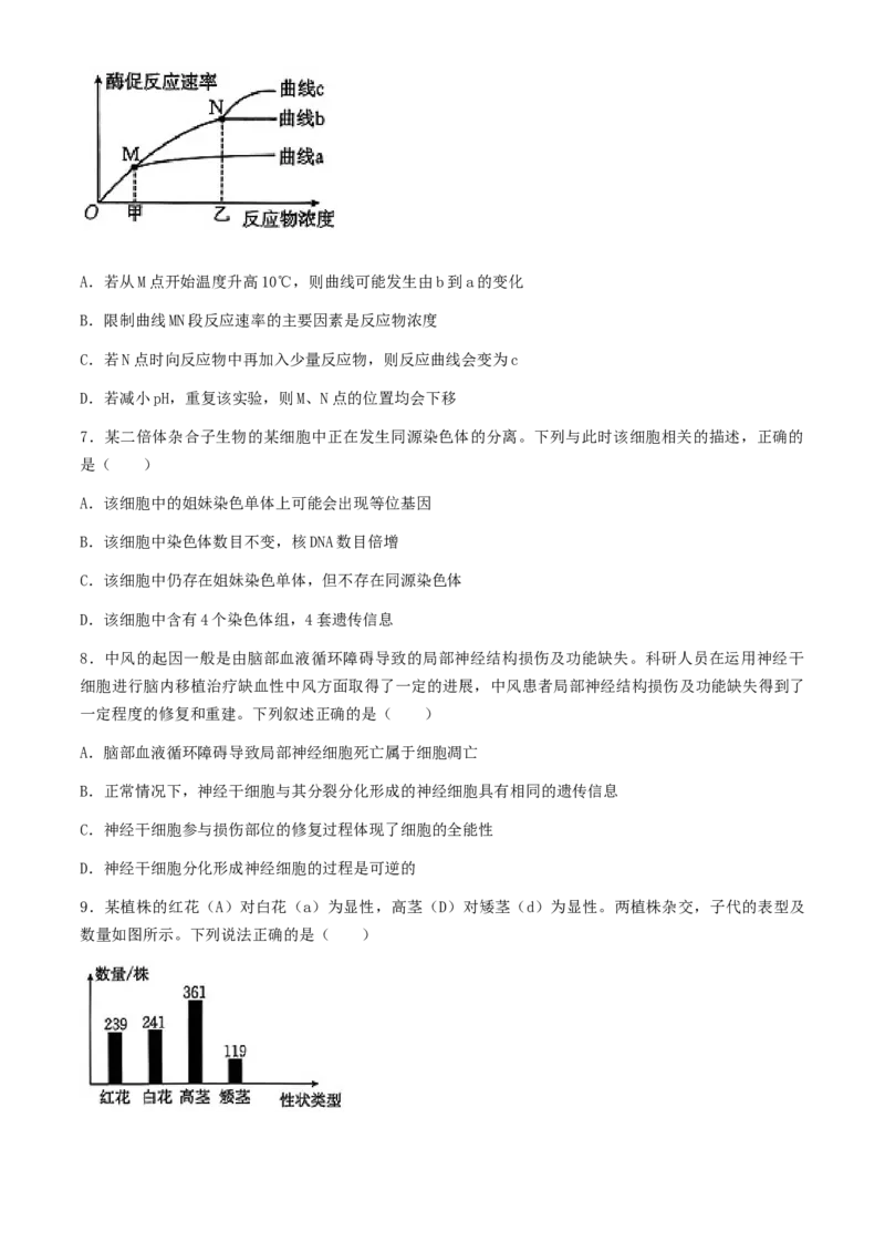 2025届河北金太阳高三10月联考生物学试题（含答案）_A1502026各地模拟卷（超值！）_10月_2410252025届河北金太阳高三10月联考（25-83C）