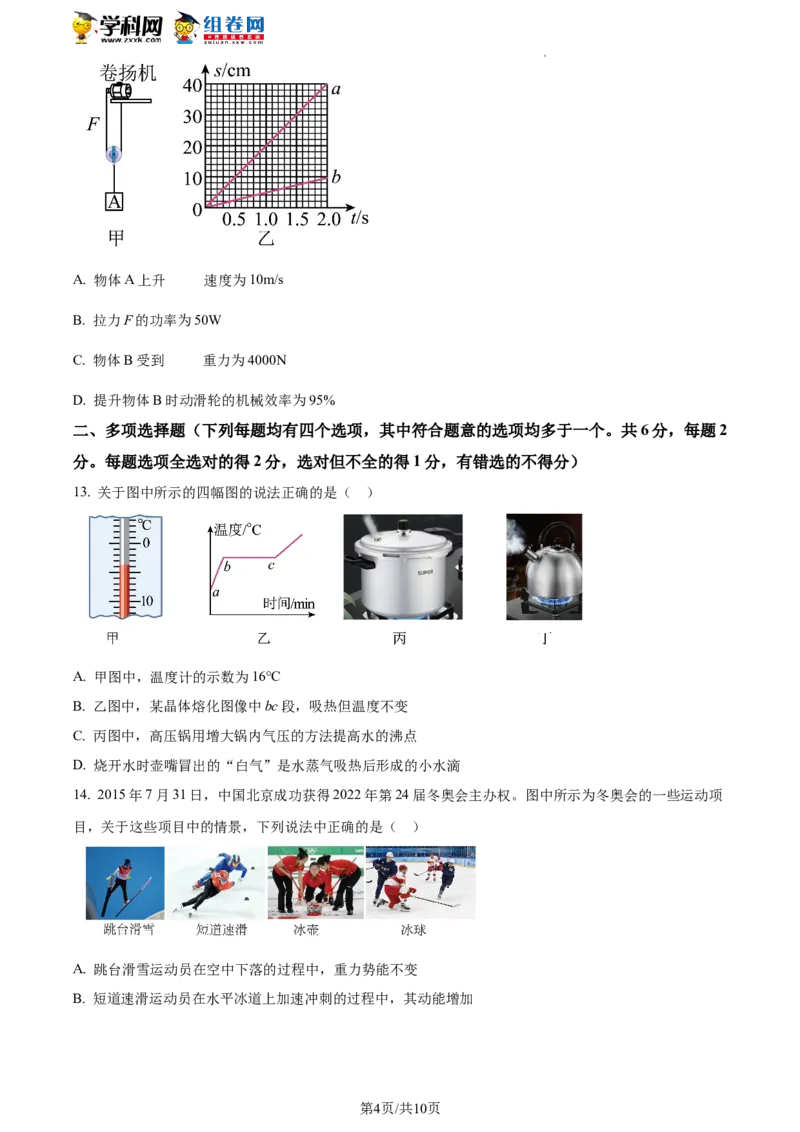 精品解析：北京市昌平区2021-2022学年八年级下学期期中质量抽测物理试题（原卷版）(1)_北京初中期末题_C605-京七八九_B京物理八九_物理_八年级下学期物理_2022-2023之前